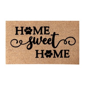 A1HC Natural Coir Flocked Door mat with Heavy Duty Non-Slip PVC Backing, Low-Profile Durable Doormat - 1 of 4