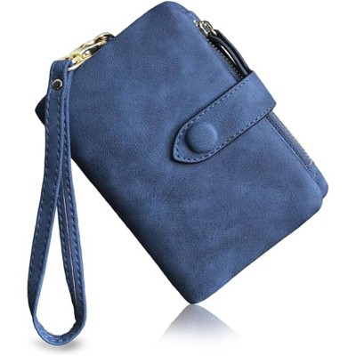 BEAFUP Womens Bifold Wallets,RFID Blocking Leather Wallet with 15 Card Slots and ID Window & Zipper Coin Purse for Daily Use,Commuting