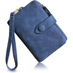BEAFUP Womens Bifold Wallets,RFID Blocking Leather Wallet with 15 Card Slots and ID Window & Zipper Coin Purse for Daily Use,Commuting - 1 of 4