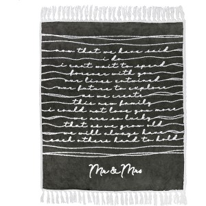 Pavilion Gift Company - Mr. & Mrs. - 50" x 60" Inspirational Plush Blanket - Throw Blankets - 1 of 4