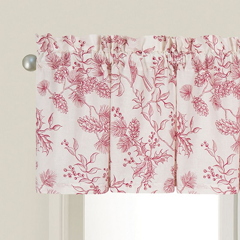 C&F Home Evergreen Toile Red Valance Collection, 2 of 5