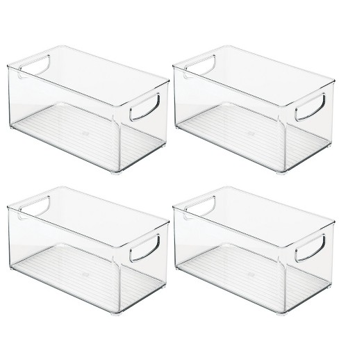 Mdesign Plastic Baby Food Storage Organizer Bin With Handles, 4 Pack, Clear  : Target