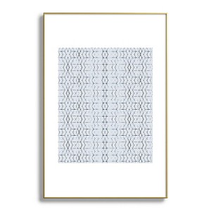 Becky Bailey Shibori Diamonds Metal Framed Art Print - Deny Designs - 1 of 4