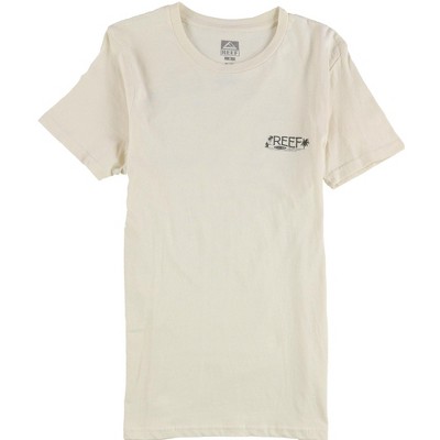 Reef Mens Surf Club California Graphic T-Shirt, Beige, Small