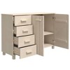 vidaXL Sideboard Honey Brown Solid Pine Wood Medium Sideboard - 3 of 4
