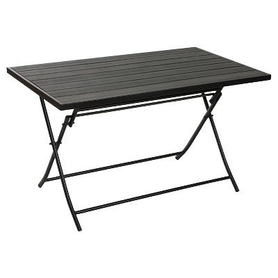 target black folding table