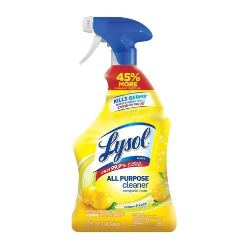 Lysol Lemon Breeze Scented All Purpose Cleaner & Disinfectant Spray - 32oz - image 1 of 4