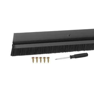Unique Bargains Aluminum Alloy H-Shape Holder PP Bristle Rust-resistant Door Sweep 1 Pc