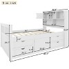 KWPZQEB Twin Size Bed Frame, Wooden Captain Platform Bed with Bookcases & 4 Drawers, Wooden Slats Support, No Box Spring Needed - 4 of 4