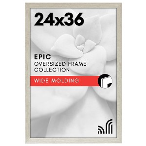 Americanflat 24x36 Poster Frame in Grey with Polished Plexiglass - Horizontal and Vertical Formats with Included Hanging Hardware - 1 of 4