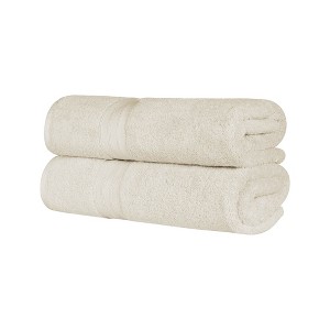 Cotton Highly Absorbent Solid 2-Piece Ultra-Plush Bath Sheet Set by Blue Nile Mills - 1 of 4