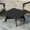 WestinTrends Avalon Modern Low Outdoor Patio Square HDPE Coffee Table - 2 of 4