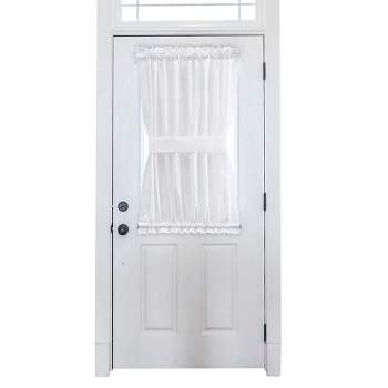 Ellis Stacey 1.5" Rod Pocket High Quality Fabric Solid Color Door Panel White