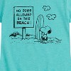 Girls' - Peanuts - No Dogs Allowed Fitted Short Sleeve Graphic T-Shirt - 2 of 4