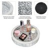 Artloge Luxury Crushed Diamond Tray Silver Mirror Glass Coffee Table Serving Tray Makeup Perfume Jewelry Display Holder fits Women Gift Dresser - 4 of 4