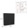 SEVOBAL Armoires Six Door Armoire with Multiple Shelves Drawers and Hanging Rods for Bedroom and Closet Storage , Black, 63.8"*18.6"*71.3" - 4 of 4