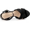 Allegra K Women's Buckle Closure Platform Chunky Heels Slingback Sandals - 4 of 4