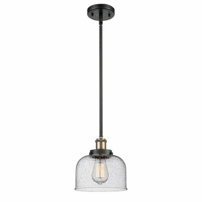 Bell - 1 Light Stem Hung Mini Pendant In Industrial Style-10 Inches Tall and 8 Inches Wide
