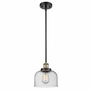 Bell - 1 Light Stem Hung Mini Pendant In Industrial Style-10 Inches Tall and 8 Inches Wide - 1 of 1