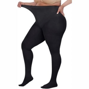 Opaque Plus Size Tights for Women - Microfiber, Run Resistant Toe Plus Size Stockings - Footed Tights Pack, 1X-8X - 1 of 4