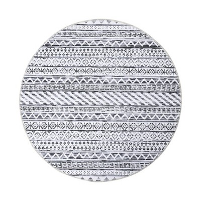 Washable Modern Geometric Printed Rug Non Slip Low Pile Rug Soft Throw Floor Cover Foldable Indoor Carpet for Living Room Bedroom Playroom