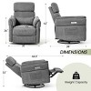 EROMMY Swivel Recliner Glider With Adjustable Headrests & Armrests - 4 of 4