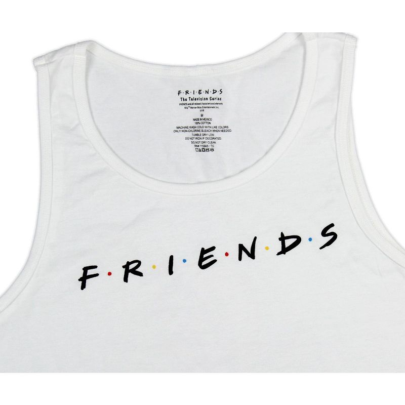 Friends Sitcom TV Series Adult Men's Show Title Logo Tank Top Shirt, 2 of 3