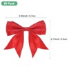 Unique Bargains Polyester Durable Craft Decorative Gift Double-Deck Pre-Tied Bows 3.6x2.2 Inch 50 Pcs - 3 of 4