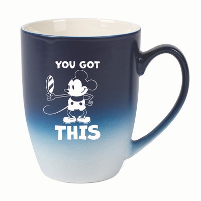 Elanze Designs You Got This Two Toned Ombre Matte 10 ounce New Bone China Coffee Tea Cup Mug, Black and White