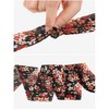 Elerevyo Women's Floral Chiffon Lightweight Skinny Neck Scarf Neckerchief - 4 of 4