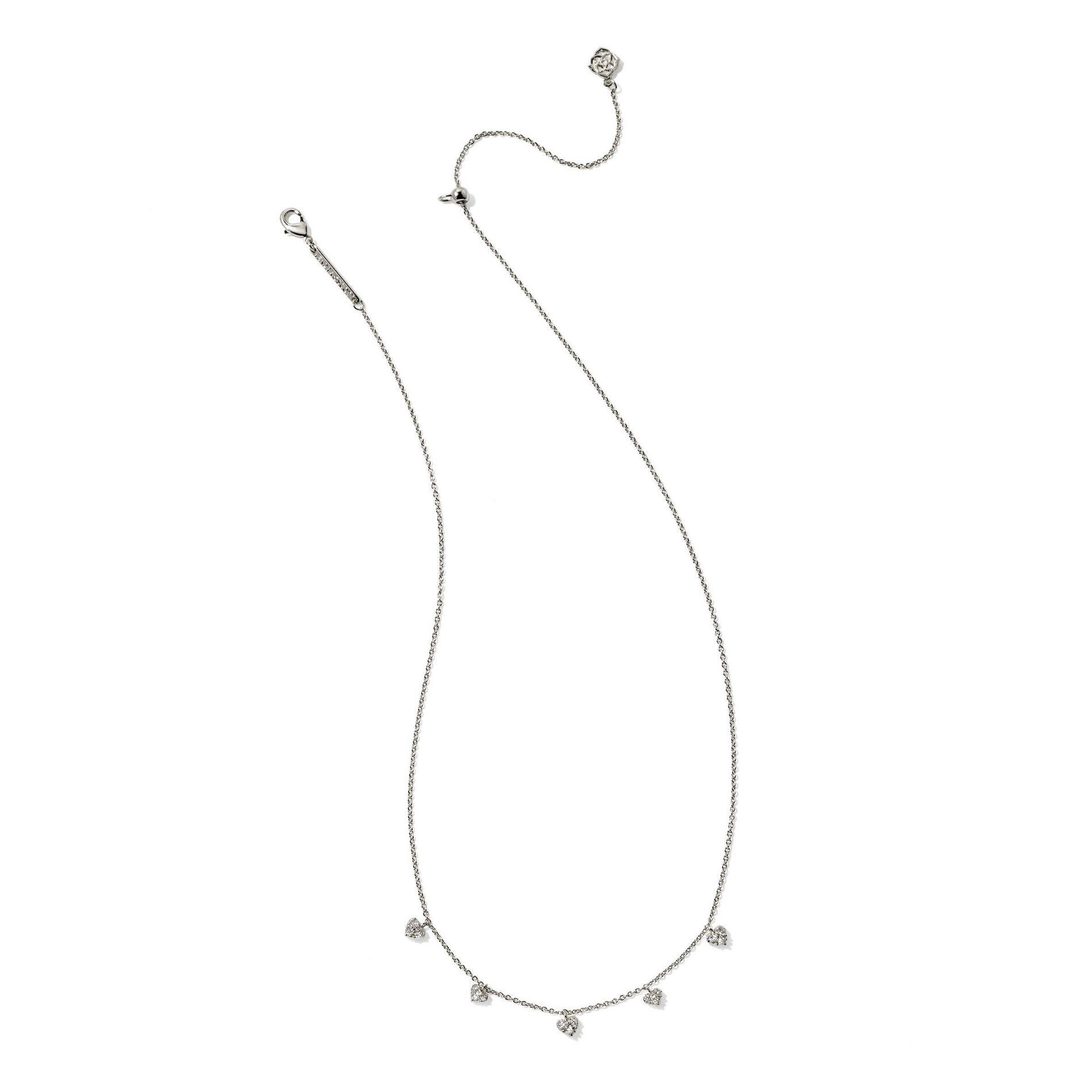 Kendra Scott Anna Pave Strand Necklace - Silver