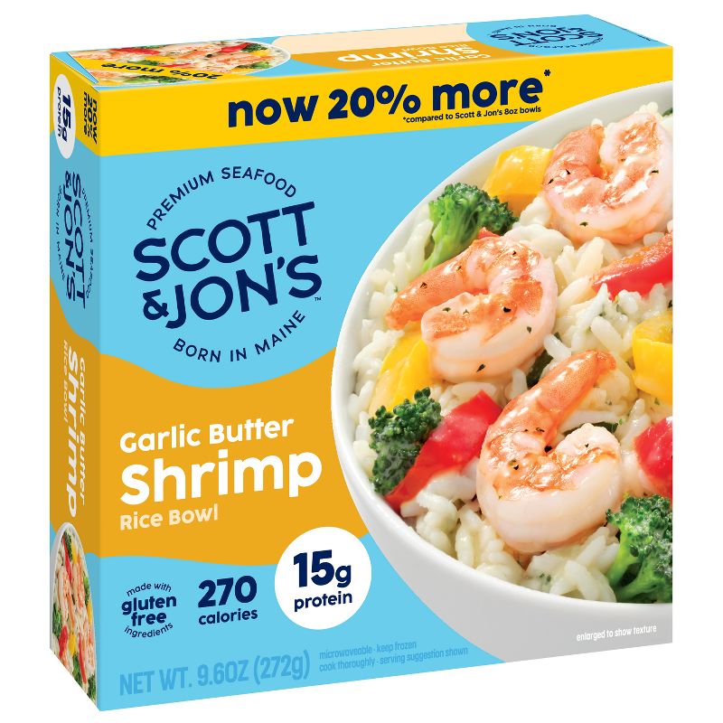 Scott &#38; Jon&#39;s Garlic Butter Shrimp Rice Bowl Frozen Meal - 9.6oz, 3 of 8