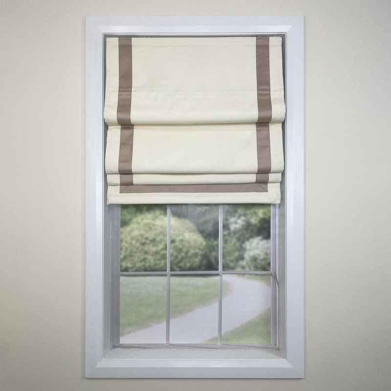 Versailles Valentina Cordless Roman Blackout Shades For Windows Insides/Outside Mount Taupe, 3 of 6