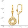 Black Bow Jewelry 12mm Filigree Circle Lever Back Earrings in 14k Yellow Gold - 4 of 4