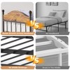 Twin Daybed with Pop Up Trundle & Headboard, Heavy Duty Metal Daybed Frame for Living Room Guest Room Apartment - 4 of 4
