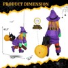Karl Home 3.9 FT Halloween Inflatable Witch Riding Broom Broke Out from Window Outdoor Decorations - 2 of 4