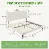 AMERLIFE Upholstered Bed Frame with 47.3" Adjustable Headboard - 3 of 3
