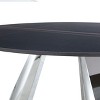 Infurnic Dining Sets Dining Table and Chair Set Mirror-polished Stainless Steel Base 6 Chairs Modern Luxury Round , Black, 42"*42"*29.5" - 4 of 4