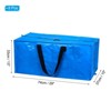 Unique Bargains Waterproof Durable Foldable Space Saving Extra Large Storage Tote 29x13x15 Inch 8 Pcs - 2 of 4