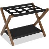 Heybly Luggage Rack, Pack of 2, Folding Suitcase Stand with Storage Shelf - 2 of 3