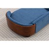 Okak Oval Elevated Solid Wood Pet Bed for Large Dogs,Comfy Cushion Dog Sofa Bed with Walnut Bent Back - 4 of 4