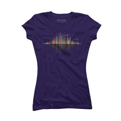 Junior's Design By Humans Nature's Music - Sound Wave By NomAdartStudio T-Shirt