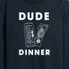 Men's - Instant Message - Dude Dinner Energy Drink Protein Bar Long Sleeve Graphic T-Shirt - 2 of 4