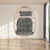 Outdoor Swing Egg Chair,Garden Rattan Hanging Egg Chair With Water Resistant Cushion,Egg Chair For Patio,Garden-Cuddlewood - 3 of 4