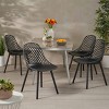 Lily 4pk Resin Modern Dining Chairs - Black - Christopher Knight Home: Weather-Resistant, Polypropylene Frame, Armless Design - 3 of 4