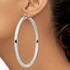 Black Bow Jewelry 5mm Sterling Silver, Extra Large Round Hoop Earrings, 80mm (3 1/8 In) - 3 of 4