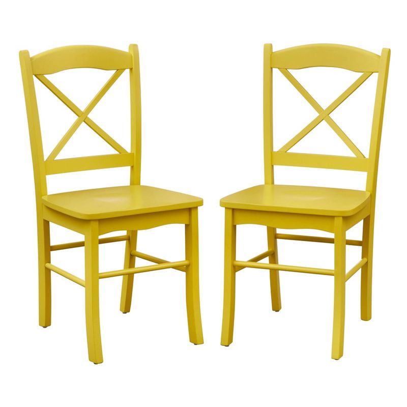 Set of 2 Tiffany Cross Back Chairs - Buylateral, 1 of 8
