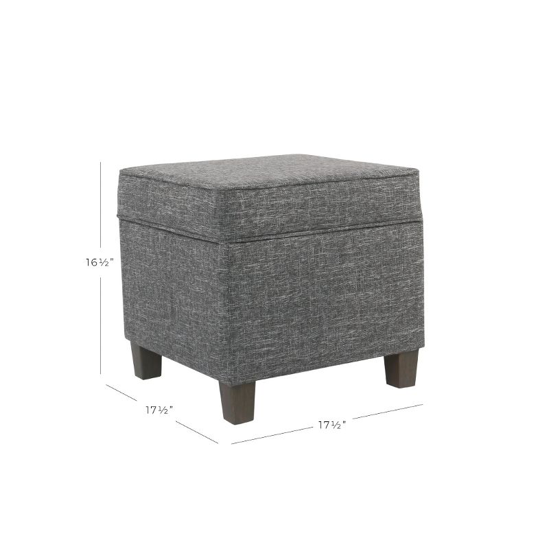 Cole Classics Square Storage Ottoman with Lift Off Top - HomePop, 3 of 15