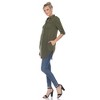 Women's Stretchy Button-Down Tunic - White Mark - 3 of 4