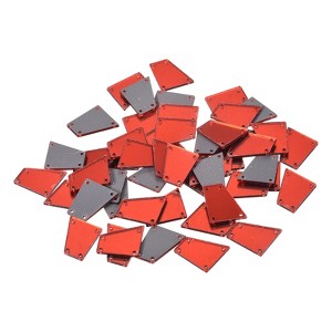 Unique Bargains Flat Back Sew on Acrylic Irregular Mirror Rhinestones Beads 50 Pcs - 1 of 4